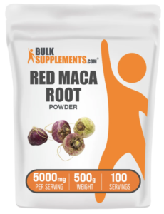 Red maca is rich in antioxidants that help combat oxidative stress and protect cells from damage caused by free radicals.